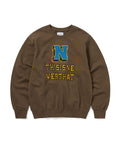 THISISNEVERTHAT THISISNEVERTHAT Sweatshirt Cross Stitched Brown