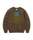 THISISNEVERTHAT THISISNEVERTHAT Sweatshirt Cross Stitched Brown