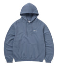 THISISNEVERTHAT THISISNEVERTHAT Quarter Button Hoodie Steel Blue
