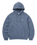 THISISNEVERTHAT THISISNEVERTHAT Quarter Button Hoodie Steel Blue