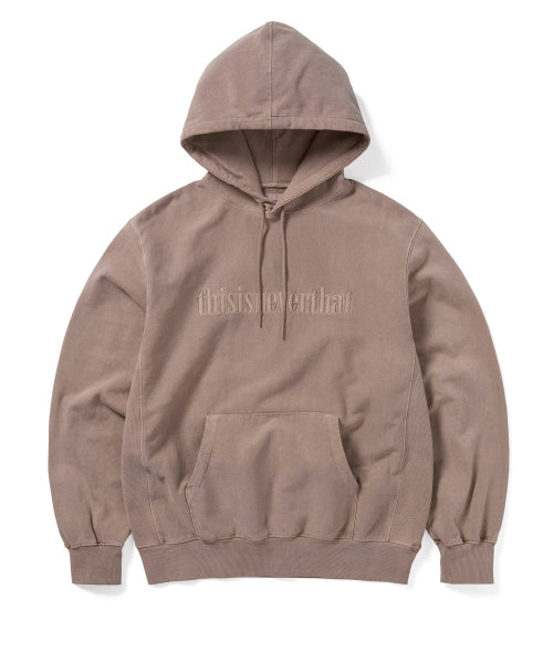 THISISNEVERTHAT THISISNEVERTHAT Overdyed Embroidery Hoodie Dusty Pink