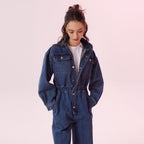 RENNESMIA DENIM JUMPSUIT INDIGO BLUE