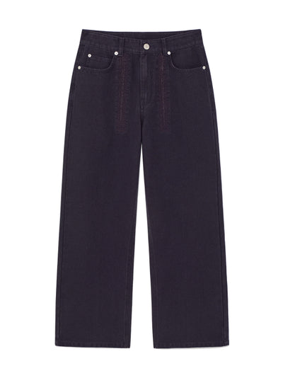 MATIN KIM STITCH POINT WASHED COTTON PANTS