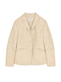 MATIN KIM MATIN KIM WASHED MATT LEATHER SINGLE BLAZER