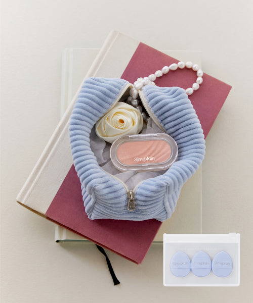 SIM:PLAIN SIM:PLAIN Gleam On Cheek Mini Puff Set