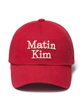 MATIN KIM MATIN VOLUME LOGO BALL CAP in Red