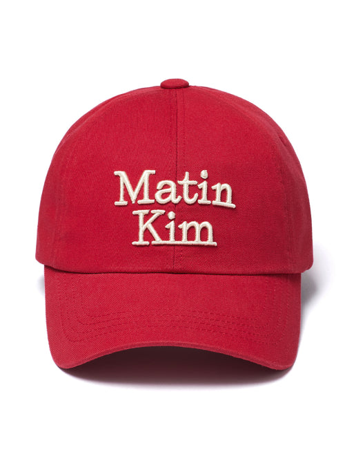 MATIN KIM MATIN VOLUME LOGO BALL CAP in Red