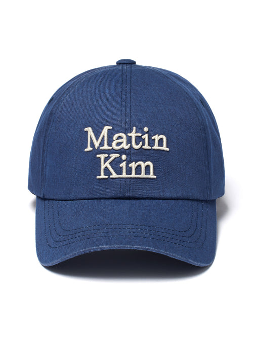 MATIN KIM MATIN VOLUME LOGO BALL CAP in Navy