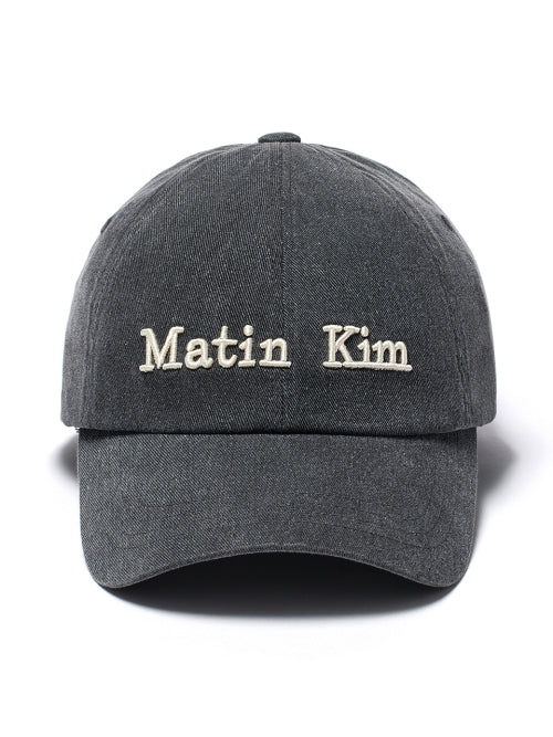 MATIN KIM MATIN KIM Classic Logo Ball Cap in Grey