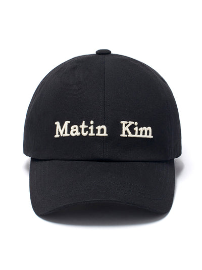 MATIN KIM Classic Logo Ball Cap in Black
