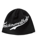 THISISNEVERTHAT THISISNEVERTHAT Script-Logo No Cuff Beanie Black