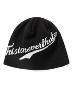 THISISNEVERTHAT THISISNEVERTHAT Script-Logo No Cuff Beanie Black