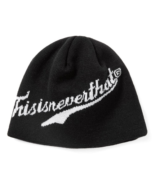 THISISNEVERTHAT THISISNEVERTHAT Script-Logo No Cuff Beanie Black