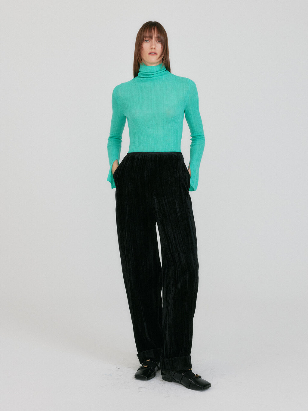 EENK ZIAH High Neck Knit Top - Mint