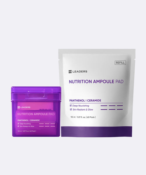 LEADERS COSMETICS [Quick-drying pads] [Main product + refill] Leaders moisturizing nutrition pads 60 sheets + 60 sheets