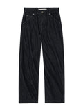 MATIN KIM MATIN KIM STITCH POINT CRINKLE DENIM PANTS
