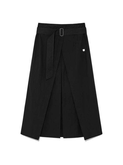 MATIN KIM MATIN KIM A LINE PLEATS BELTED SKIRT