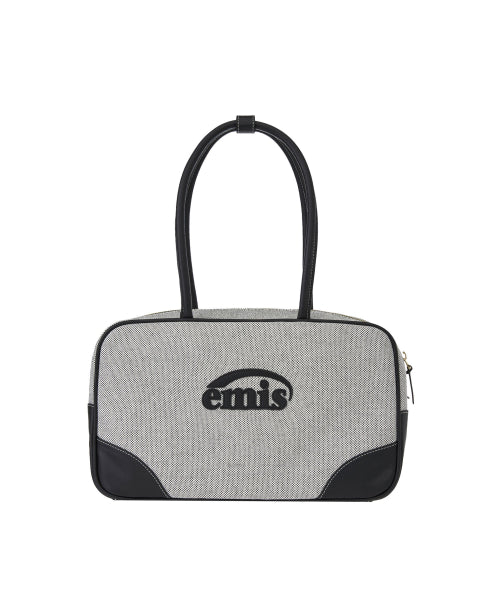EMIS EMIS Canvas Leather Tote Bag - Black