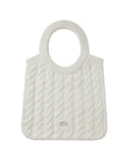 EMIS EMIS CABLE COTTON KNIT BAG-WHITE