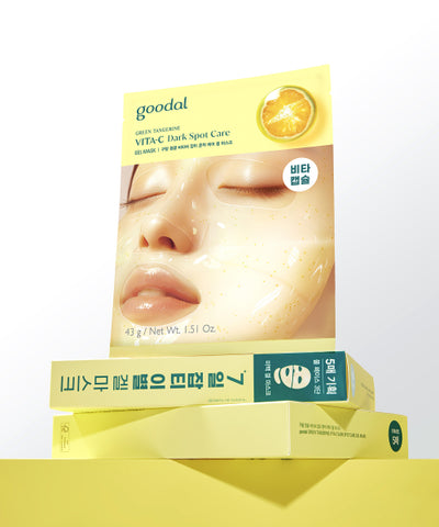 [NEW] Green tangerine Vita C blemish care gel mask special set of 5 pieces