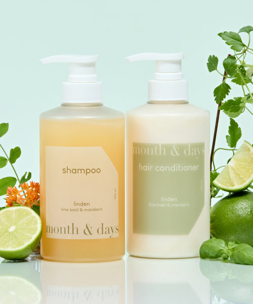 MONTHNDAYS Linden Lime Basil & Mandarin Hair Package (Shampoo 500ml + Conditioner 500ml)