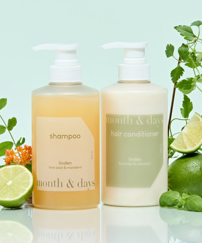 Linden Lime Basil & Mandarin Hair Package (Shampoo 500ml + Conditioner 500ml)