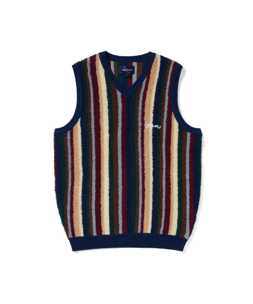 THISISNEVERTHAT THISISNEVERTHAT Striped Knit Vest Navy