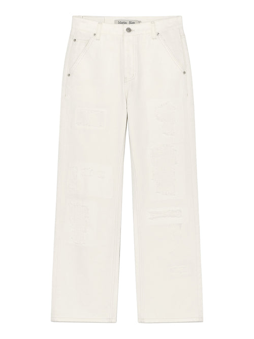 MATIN KIM MATIN KIM Denim Pants Damage Detail