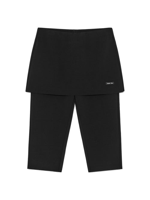 MATIN KIM MATIN KIM BANDING CAPRI SKIRT PANTS in Black