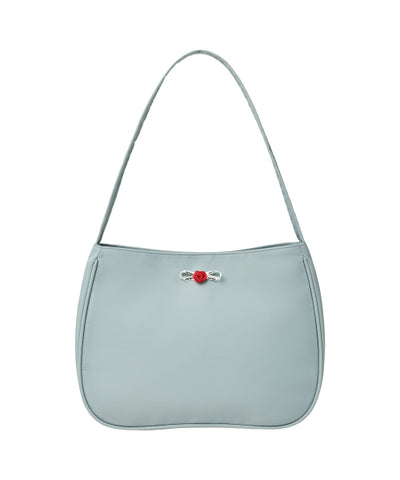 MINI CORSAGE APPLIQUE SHOULDER BAG-SKY BLUE