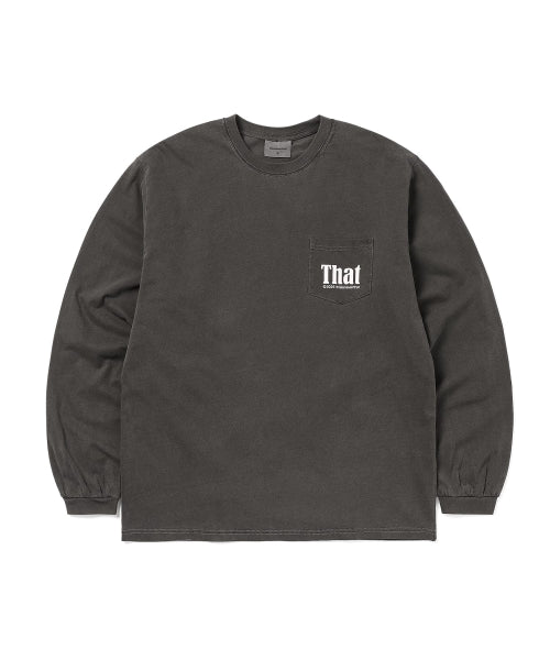 THISISNEVERTHAT THISISNEVERTHAT That Pocket L/S Tee Charcoal