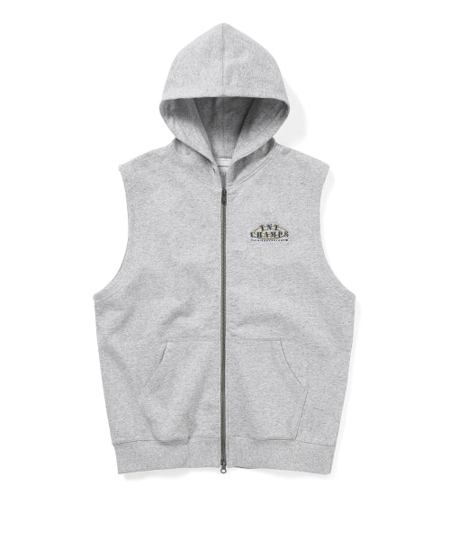 THISISNEVERTHAT THISISNEVERTHAT Sleeveless Zip Up Hoodie Heather Grey