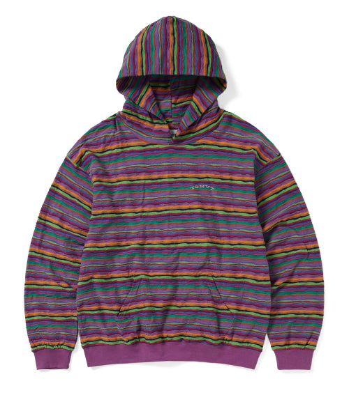 THISISNEVERTHAT THISISNEVERTHAT Wave Jacquard Hoodie Violet