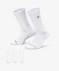 NIKE Nike Jordan Everyday Crew Socks - White: Black