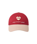 EMIS EMIS HEART WAPPEN TONE ON TONE BALL CAP-RED