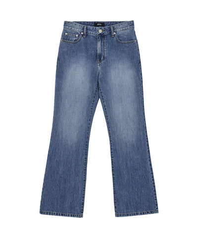 EMIS Rose Semi-Flare Jeans - Blue Denim