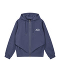 EMIS EMIS Hoodie Detailed Zip-Up - Blue