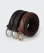 MUSINSA STANDARD WOMAN MUSINSA STANDARD WOMAN Women's leather weaving slim belt 20mm