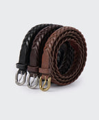 MUSINSA STANDARD WOMAN MUSINSA STANDARD WOMAN Women's leather weaving thin belt_15mm