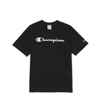 CHAMPION Big Script Logo Cotton Short Sleeve T-Shirt Black