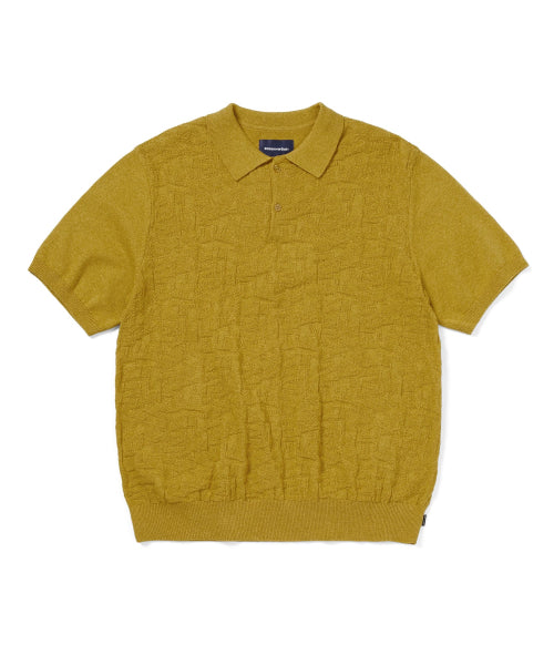 THISISNEVERTHAT THISISNEVERTHAT Stacked TNT S/S Knit Polo Yellow