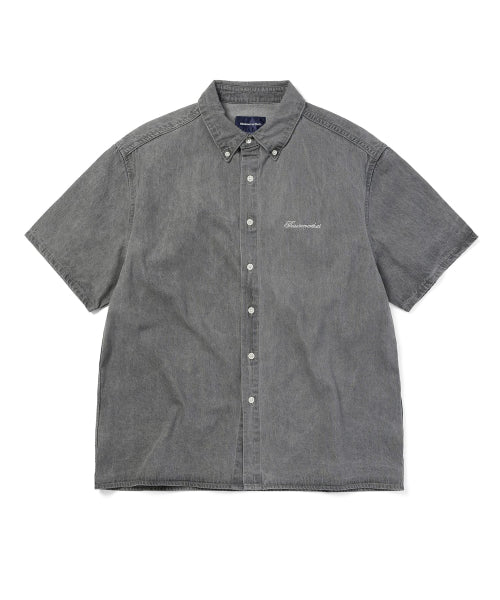THISISNEVERTHAT THISISNEVERTHAT Washed Denim S/S Shirt Grey