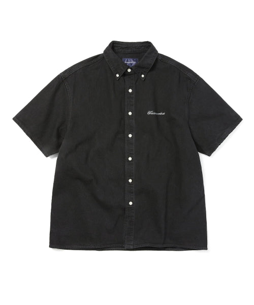 THISISNEVERTHAT THISISNEVERTHAT Washed Denim S/S Shirt Black