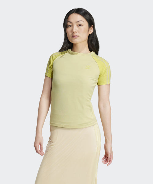ADIDAS ADIDAS 3S Raglan Slim Tee - Powder Yellow