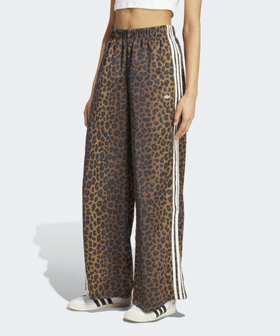 ADIDAS Wide Leg Satin Pants - Leopard