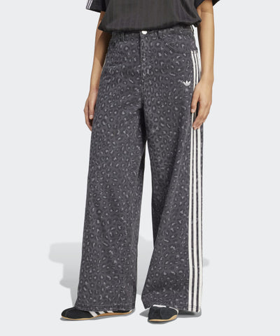 ADIDAS Denim Loose Pants - Leopard:Charcoal