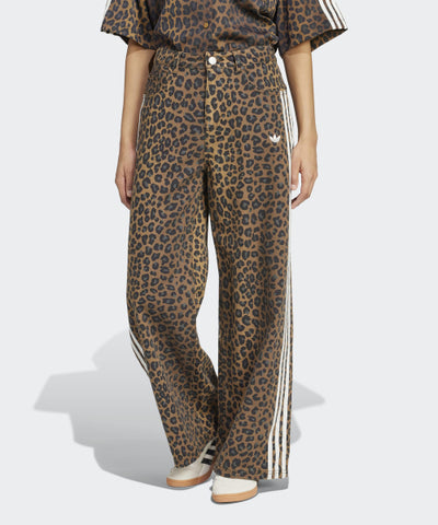 ADIDAS Denim Loose Pants - Leopard: Brown