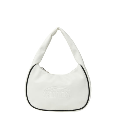 EMIS Hobo Bag Embossed Logo - White