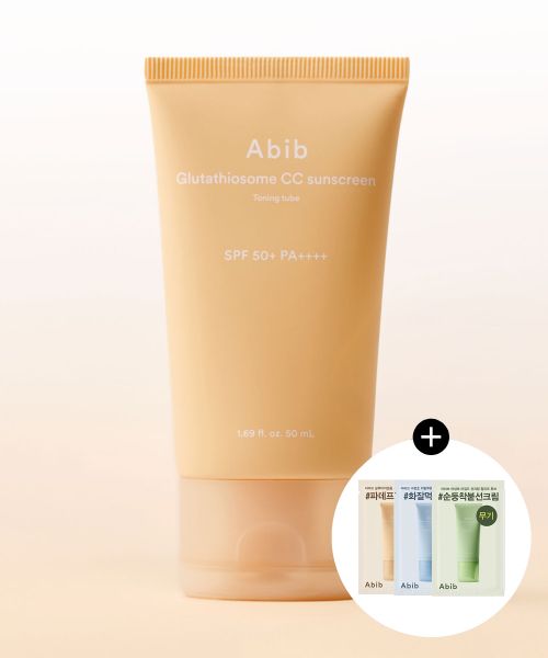 abib Glutathione White CC Sun Cream Tone Up 50ml SPF50+ PA++++ (includes a free sun cream sample kit