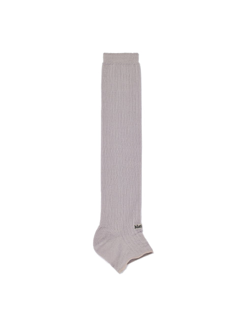 MATIN KIM MATIN KIM Soft Warmer Half Knee Socks in Grey